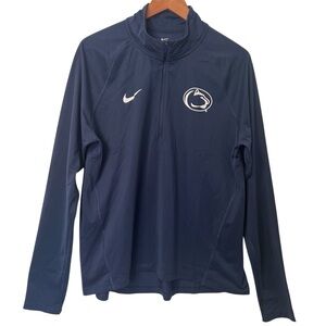 Nike Penn State Blue Quarter-Zip Women’s Activewear Collegiate Pullover Top XL